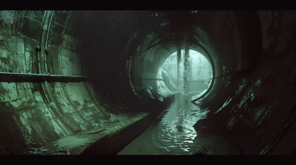 下水道の中　水環境イメージ