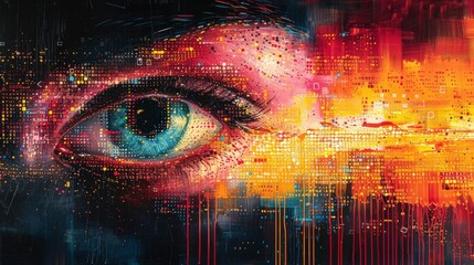 Naklejka premium Abstract digital code, numbers weave a backdrop of programming languages, a fusion of technology and art, a canvas of innovation, AI Generative