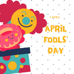 April Fool's Day celebration illustration design 