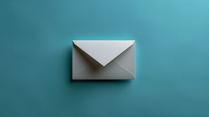 New email notification Abstract minimalist design with cutout paper and blue background