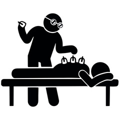 Vector alternative traditional medicine bekam cupping illustration