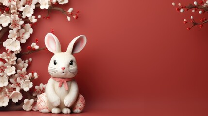 Chinese rabbit new year background no text