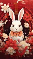 Chinese rabbit new year background no text