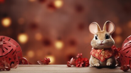 Chinese rabbit new year background no text