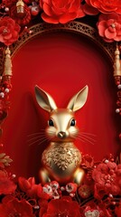 Chinese rabbit new year background no text