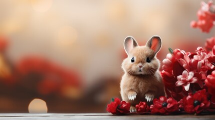 Chinese rabbit new year background no text