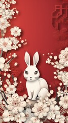 Chinese rabbit new year background no text