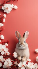 Chinese rabbit new year background no text