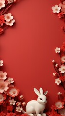 Chinese rabbit new year background no text