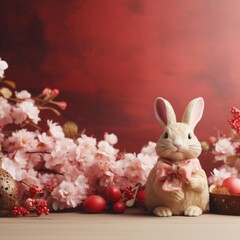 Chinese rabbit new year background no text