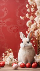 Chinese rabbit new year background no text