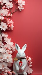 Chinese rabbit new year background no text