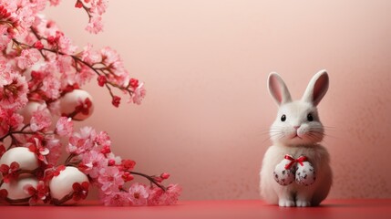 Chinese rabbit new year background no text