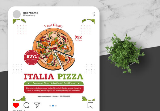 Red Green Pizza Flyer