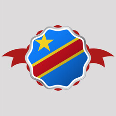 Creative Democratic Republic of the Congo Flag Sticker Emblem