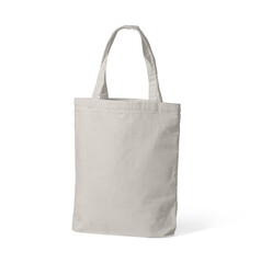 Canvas tote bag mockup template, PNG transparency with shadow