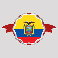 Creative Ecuador Flag Sticker Emblem