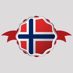 Creative Norway Flag Sticker Emblem