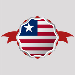 Creative Liberia Flag Sticker Emblem