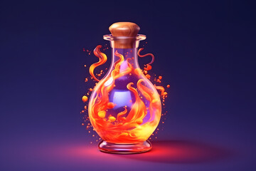 3d witch Fiery Eruption Elixir Potion