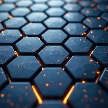 Detailed visualization of a hexagonal tile in high resolution.