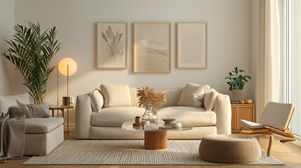 Fototapeta na wymiar Modern simple style interior space design rendering renderings 