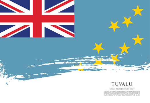 Flag of Tuvalu, vector illustration - Powered by Adobe