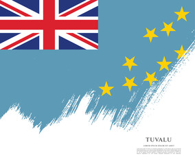 Flag of Tuvalu, vector illustration
