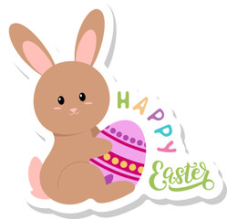 Easter Eggs Bunny Sticker