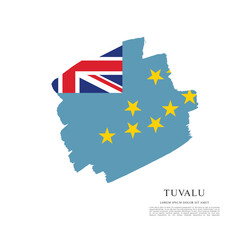 Flag of Tuvalu, vector illustration