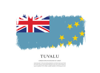 Flag of Tuvalu, vector illustration