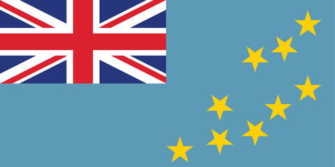 Flag of Tuvalu, vector illustration