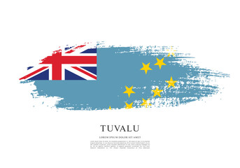 Flag of Tuvalu, vector illustration