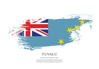 Flag of Tuvalu, vector illustration