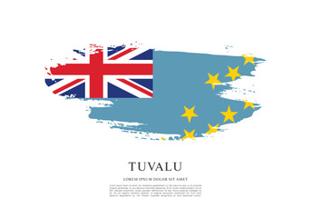 Flag of Tuvalu, vector illustration