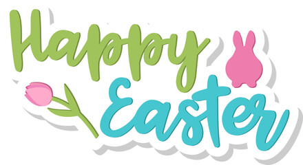 Fototapeta premium Happy Easter Sticker
