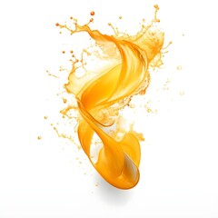 Fototapeta premium orange juice splash isolated on white background