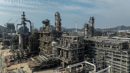 industrial plant construction, large new oil refinery and petrochemical construction project,...