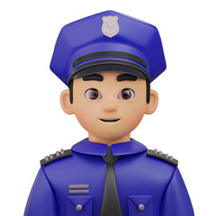 3D Officer Illustration