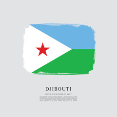 Obraz na płótnie Canvas Flag of Djibouti vector design