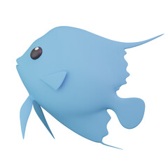 3D Dory Fish Illustration