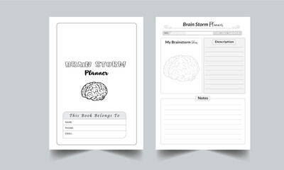 Brain Storm Planner Template layout