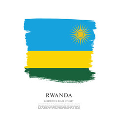 Obraz premium Flag of Rwanda vector illustration