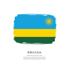 Obraz premium Flag of Rwanda vector illustration