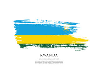 Flag of Rwanda vector illustration