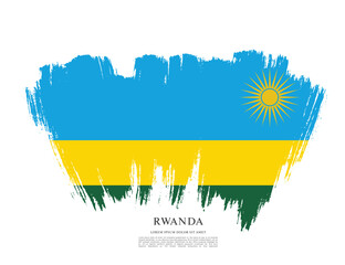 Flag of Rwanda vector illustration