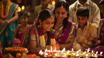 The exchange of gifts and sweets a loved ones is a common tradition during Diwali as a symbol of love and togetherness.
