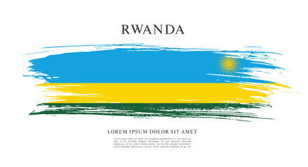 Flag of Rwanda vector illustration