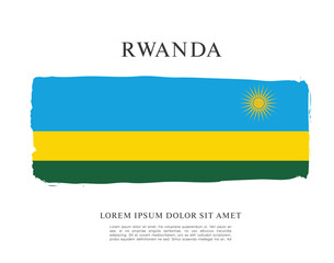 Flag of Rwanda vector illustration