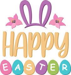 Illustrative Handwritten Happy Easter Typography